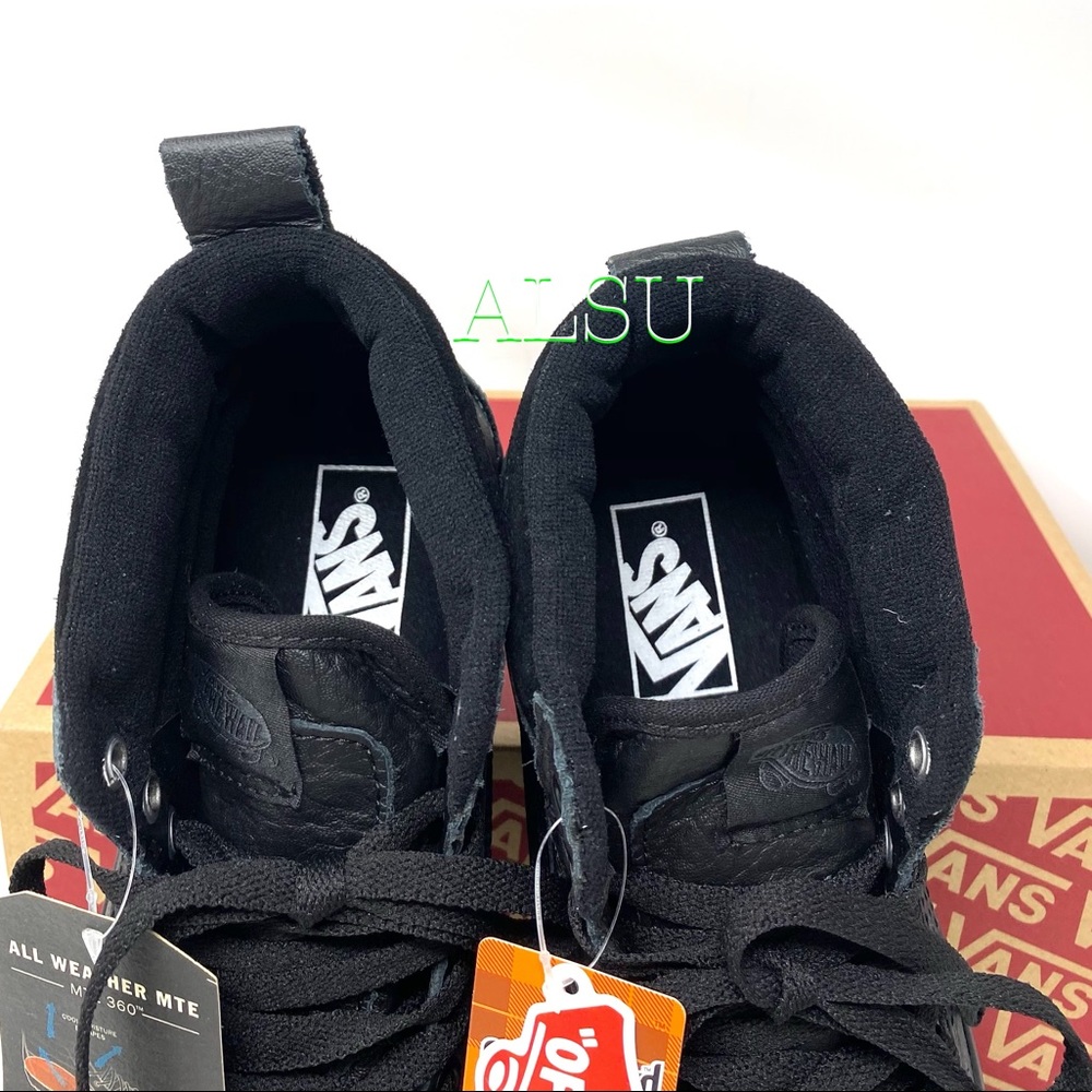 VANS SK8-HI MTE Leather Black Women’s Sneakers Size 8.5 VN0A4BV7XKN - Picture 4 of 10
